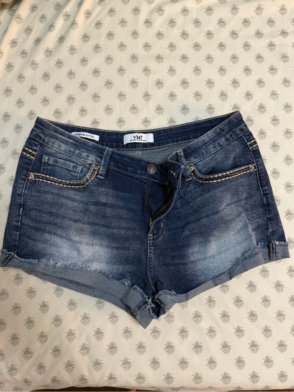 YMI Blue Faded Denim Cutoff Shorts